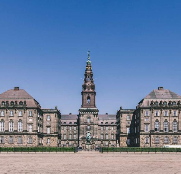 The historic Christiansborg Palace in Copenhagen