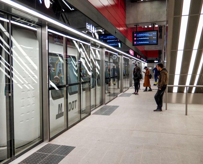 Metro station in Copenhagen 